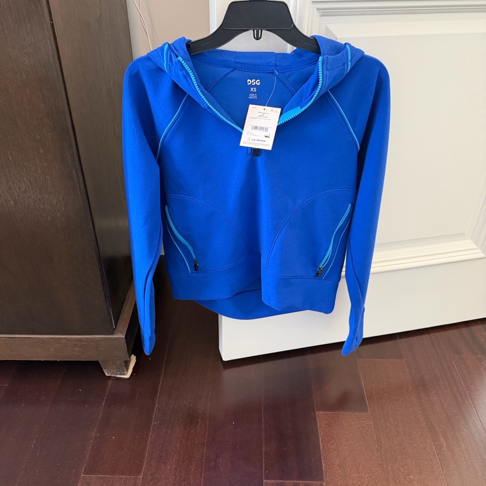DSG Sport Fleece 1/4 zip Team Royal Blue Hoodie